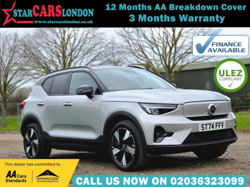 2024 Volvo Ex40 Single Motor Extended Range 78kwh Plus Auto 5dr in Silver — image 1