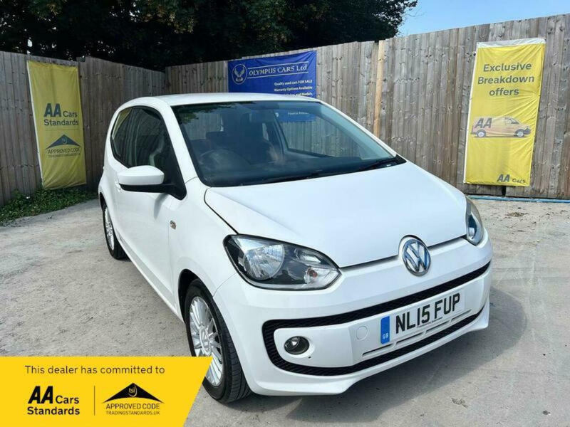 2015 Volkswagen Up! 1.0 Bluemotion Tech High Up! Euro 5 (s/s) 3dr in White — image 1