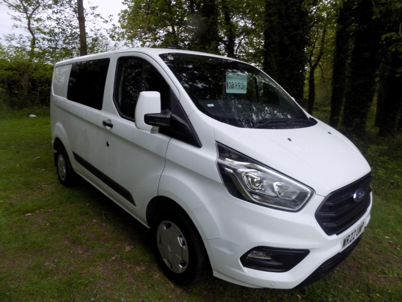 2022 Ford Transit Custom 2.0 300 Ecoblue Trend Crew Van L1 H1 Euro 6 (s/s) 5dr (6 Seat) in White — image 1