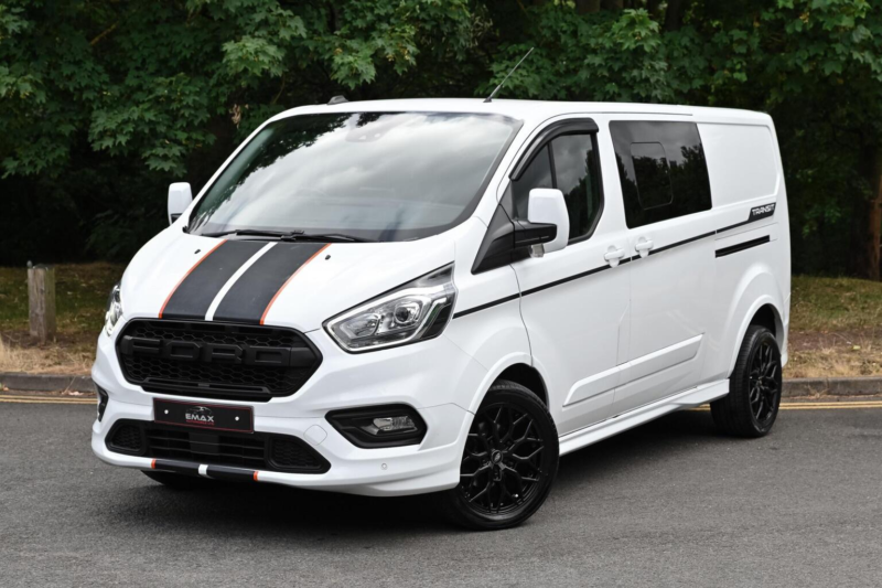 2022 Ford Transit Custom 2.0 320 Ecoblue Sport Crew Van L2 H1 Euro 6 (s/s) 5dr in White — image 1