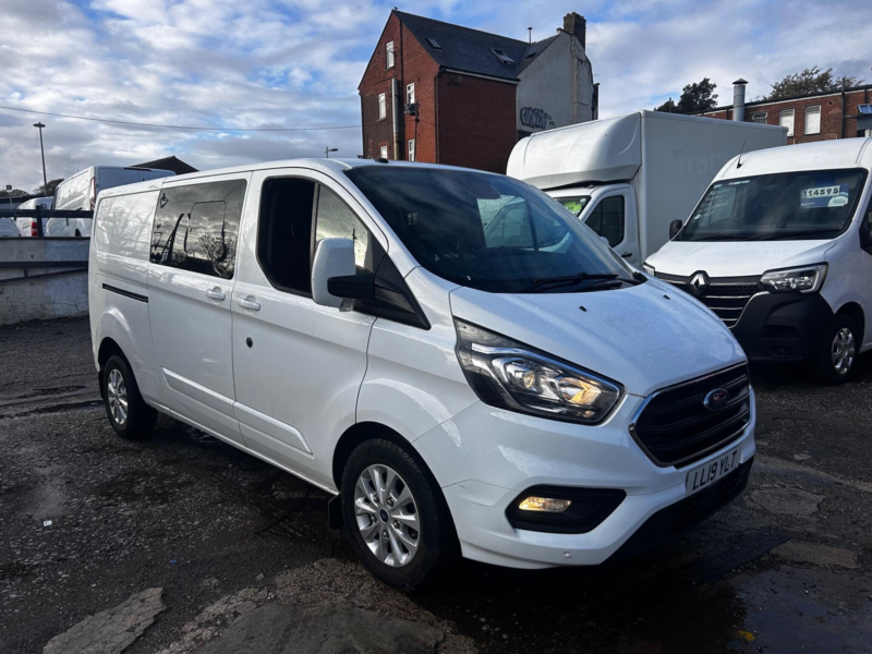 2019 Ford Transit Custom 2.0 320 Ecoblue Limited Crew Van L2 H1 Euro 6 5dr (6 Seat) in White — image 1