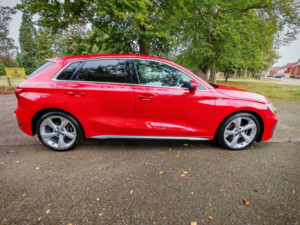2020 Audi A3 1.5 Tfsi 35 S Line Sportback Euro 6 (s/s) 5dr in Red — image 3