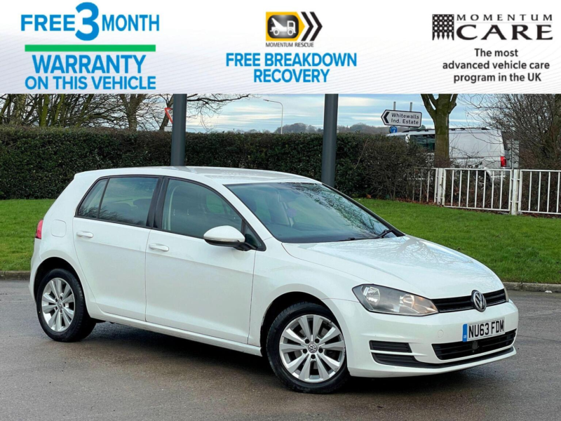 2013 Volkswagen Golf 1.6 Tdi Bluemotion Tech Se Euro 5 (s/s) 5dr in White — image 1