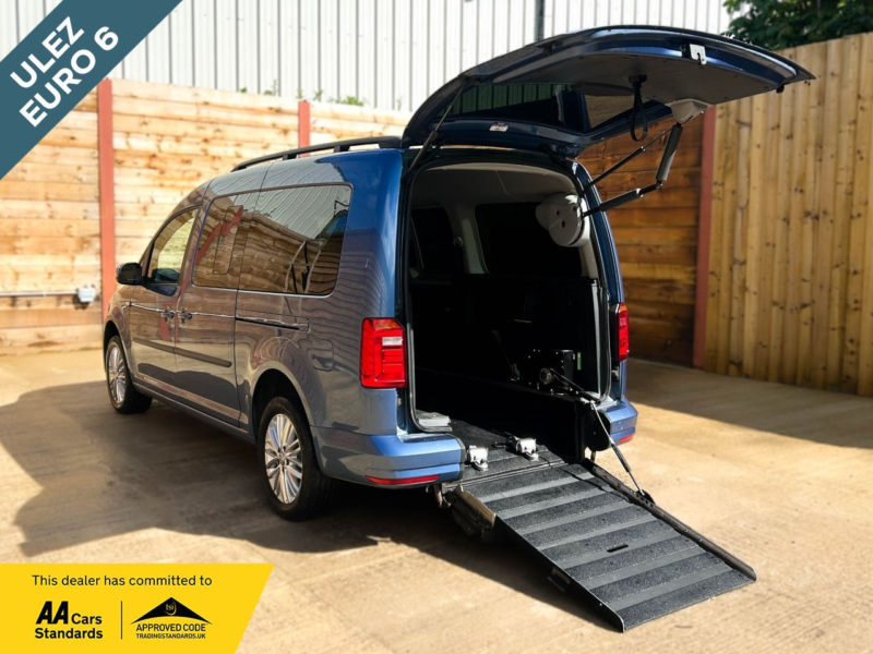 2020 Volkswagen Caddy Maxi Life 3 SEAT Auto Wheelchair Accessible Disabled Access Vehicle Wav in Blue — image 1