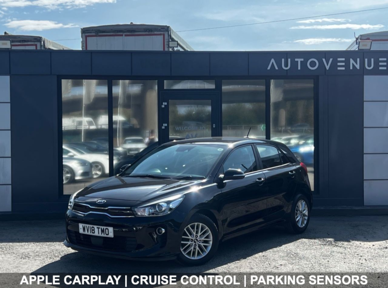 2018 Kia Rio 1.25 2 Hatchback 5dr Petrol Manual Euro 6 (s/s) (83 Bhp) in Black — image 1