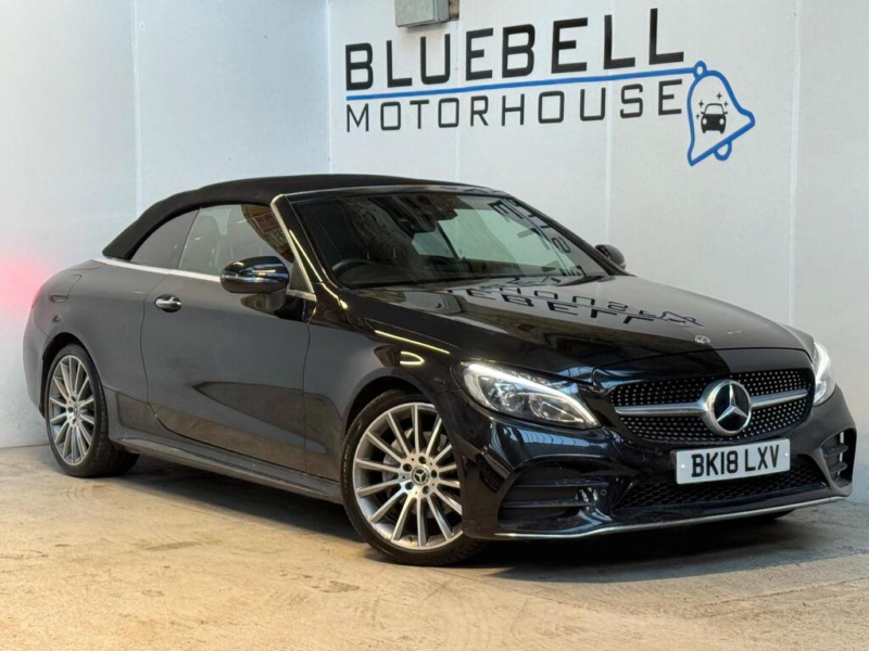 2018 Mercedes-Benz C Class 2.0 C200 Amg Line Cabriolet G-Tronic+ Euro 6 (s/s) 2dr in Black — image 1