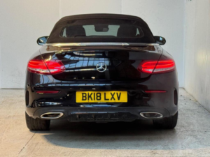 2018 Mercedes-Benz C Class 2.0 C200 Amg Line Cabriolet G-Tronic+ Euro 6 (s/s) 2dr in Black — image 4