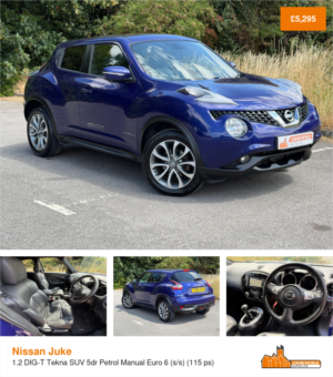 2015 Nissan Juke 1.2 Dig-T Tekna SUV 5dr Petrol Manual Euro 6 (s/s) (115 Ps) in Blue — image 2