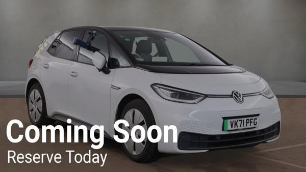 2021 Volkswagen Id.3 Pro Performance 58kwh Business Hatchback 5dr Electric Auto (204 Ps) in White — image 1