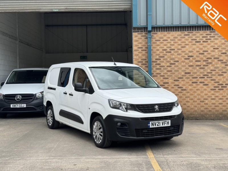 2021 Peugeot Partner 1.5 Bluehdi 950 Professional Long Crew Van Lwb Euro 6 (s/s) in White — image 1