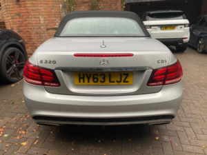 2013 Mercedes-Benz E Class 2.1 E220 Cdi Amg Sport Cabriolet G-Tronic+ Euro 5 (s/s) 2dr in Silver — image 2