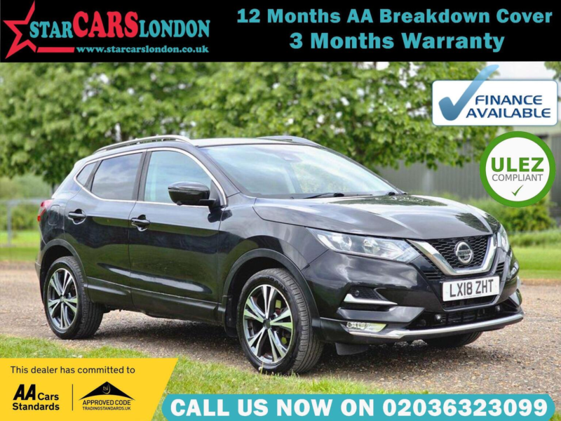 2018 Nissan Qashqai 1.2 Dig-T N-Connecta Xtron Euro 6 (s/s) 5dr in Black — image 1