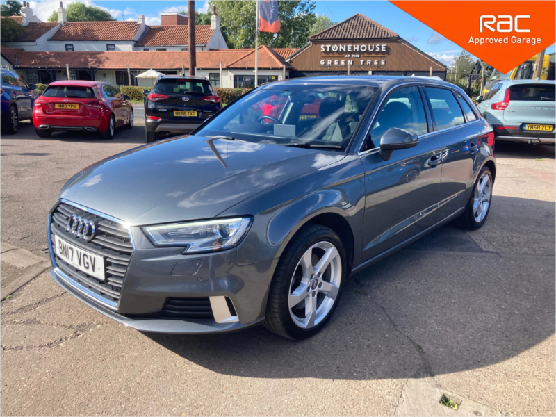 2017 Audi A3 2.0 Tfsi Sport Sportback 5dr Petrol S Tronic Quattro Euro 6 (s/s) (190 Ps) in Grey — image 1