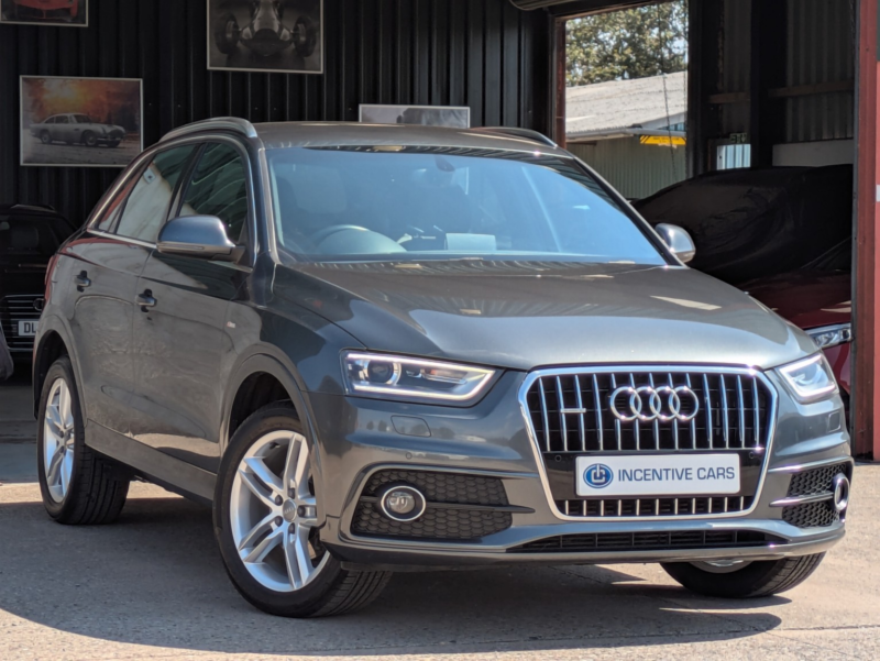 2015 Audi Q3 2.0 Tdi S Line Quattro Automatic. Low Mileage, Sat Nav, Heated Nappa Leather & 9 Services. in Grey — image 1