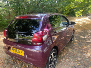 2018 Peugeot 108 1.2 Puretech Allure Hatchback 5dr Petrol Manual Euro 6 (82 Ps) in Purple — image 6