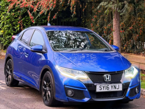 2016 Honda Civic 1.6 I-Dtec Sport Hatchback 5dr Diesel Manual Euro 5 (s/s) (120 Ps) in Blue — image 5
