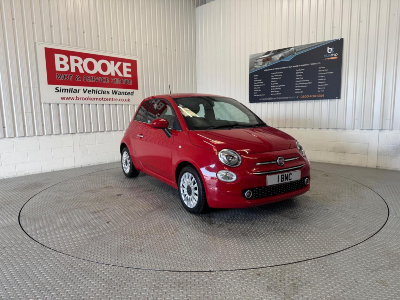 2019 Fiat 500 1.2 Lounge Euro 6 (s/s) 3dr in Red — image 1