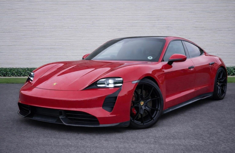 2023 Porsche Taycan Performance Plus 93.4kwh Gts Auto 4WD 4dr (11kw Charger) in Red — image 1