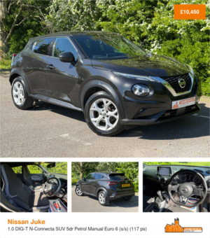 2019 Nissan Juke 1.0 Dig-T N-Connecta SUV 5dr Petrol Manual Euro 6 (s/s) (117 Ps) in Black — image 2