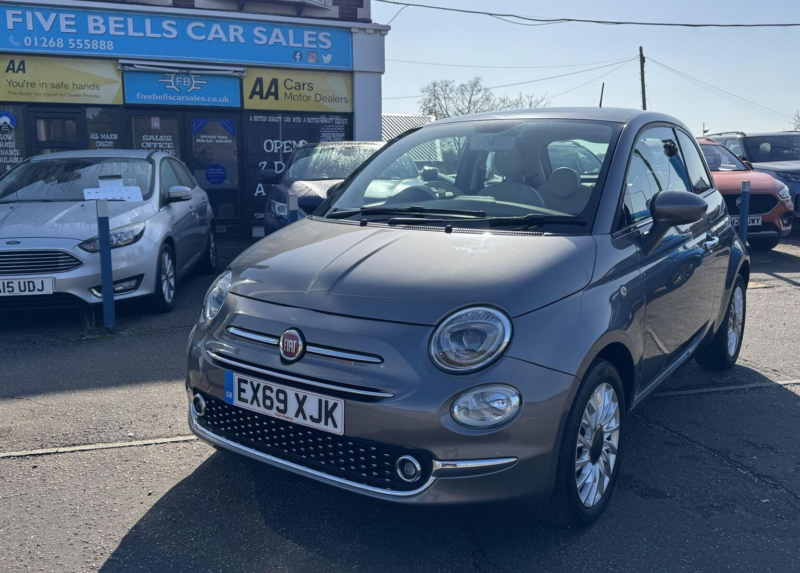 2019 Fiat 500 1.2 Lounge Euro 6 (s/s) 3dr in Grey — image 1