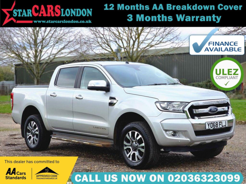 2018 Ford Ranger 2.2 Tdci Limited 1 Auto 4WD Euro 5 4dr in Silver — image 1