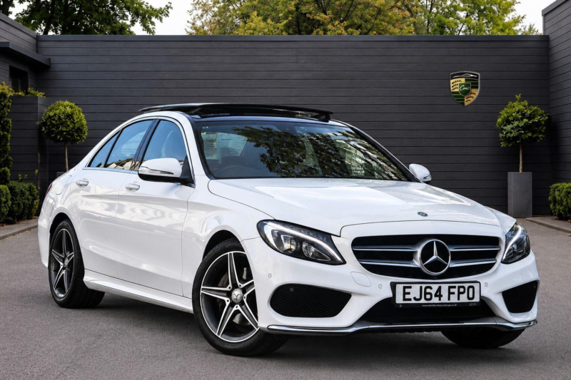 2014 Mercedes-Benz C Class 2.1 C220 Bluetec Amg Line (premium) G-Tronic+ Euro 6 (s/s) 4dr in White — image 1