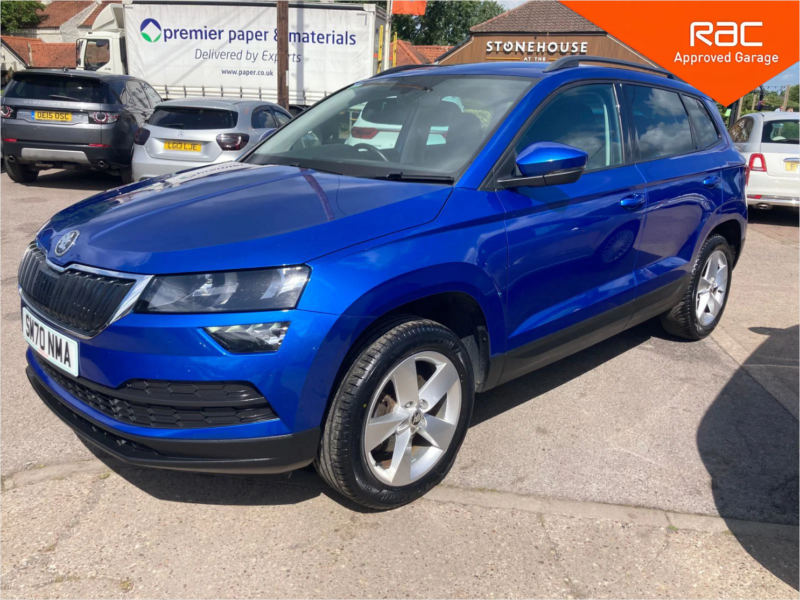 2021 Skoda Karoq 1.0 Tsi Se SUV 5dr Petrol Manual Euro 6 (s/s) (116 Ps) in Blue — image 1
