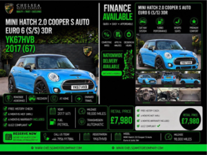 2017 MINI Hatch 2.0 Cooper S Auto Euro 6 (s/s) 3dr in Blue — image 2