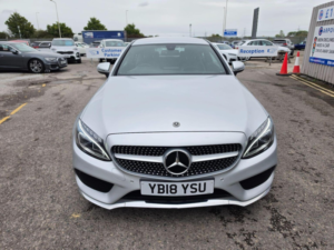 2018 Mercedes-Benz C Class 2.1 C220d Amg Line G-Tronic+ Euro 6 (s/s) 2dr in Silver — image 2