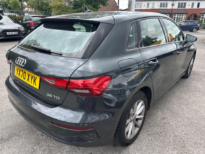 2020 Audi A3 2.0 Tdi 35 Technik Sportback S Tronic Euro 6 (s/s) 5dr in Grey — image 5