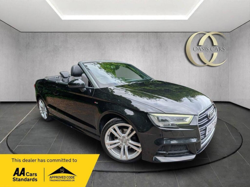 2017 Audi A3 Cabriolet 1.4 Tfsi Cod S Line S Tronic Euro 6 (s/s) 2dr in Black — image 1