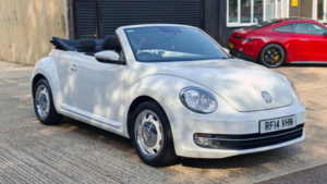 2014 Volkswagen Beetle 1.2 Tsi Design Cabriolet Euro 5 2dr in White — image 2