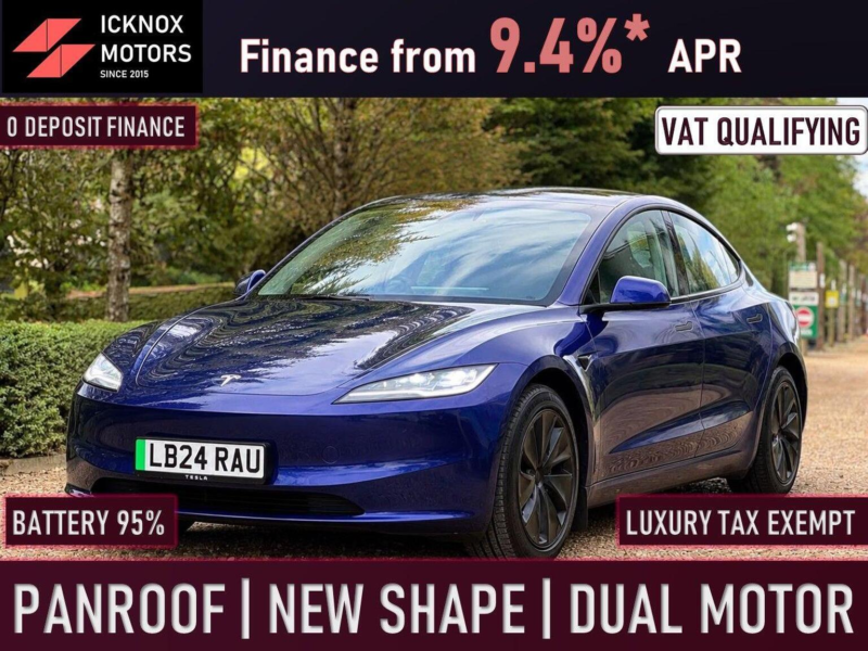 2024 Tesla Model 3 (dual Motor) Long Range Auto 4wde 4dr in Blue — image 1