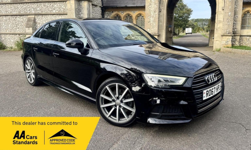 2017 Audi A3 2.0 Tfsi Black Edition S Tronic Euro 6 (s/s) 4dr in Black — image 1