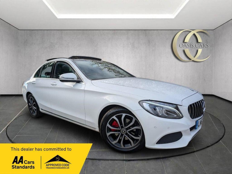2017 Mercedes-Benz C Class 2.0 C200 Sport (premium) G-Tronic+ Euro 6 (s/s) 4dr in White — image 1