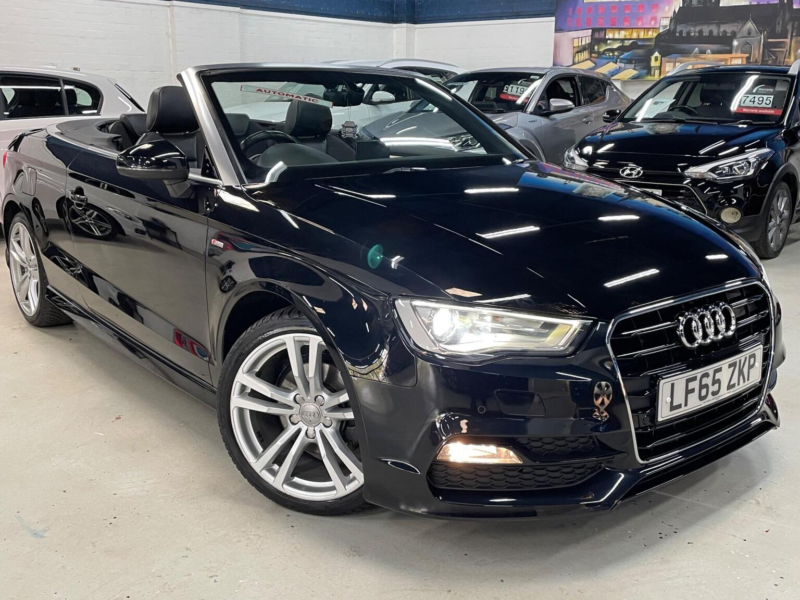 2015 Audi A3 Cabriolet 1.4 Tfsi Cod S Line S Tronic Euro 6 (s/s) 2dr in Black — image 1