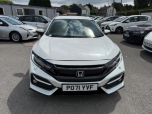 2021 Honda Civic 1.5 Vtec Turbo Sport CVT Euro 6 (s/s) 5dr in White — image 2