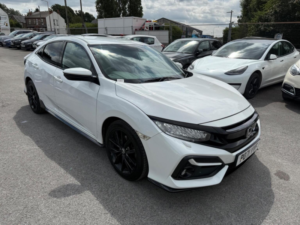 2021 Honda Civic 1.5 Vtec Turbo Sport CVT Euro 6 (s/s) 5dr in White — image 5