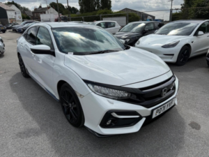 2021 Honda Civic 1.5 Vtec Turbo Sport CVT Euro 6 (s/s) 5dr in White — image 6