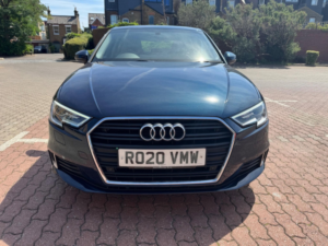 2020 Audi A3 1.5 Tfsi 35 Sport Sportback Euro 6 (s/s) 5dr in Blue — image 3