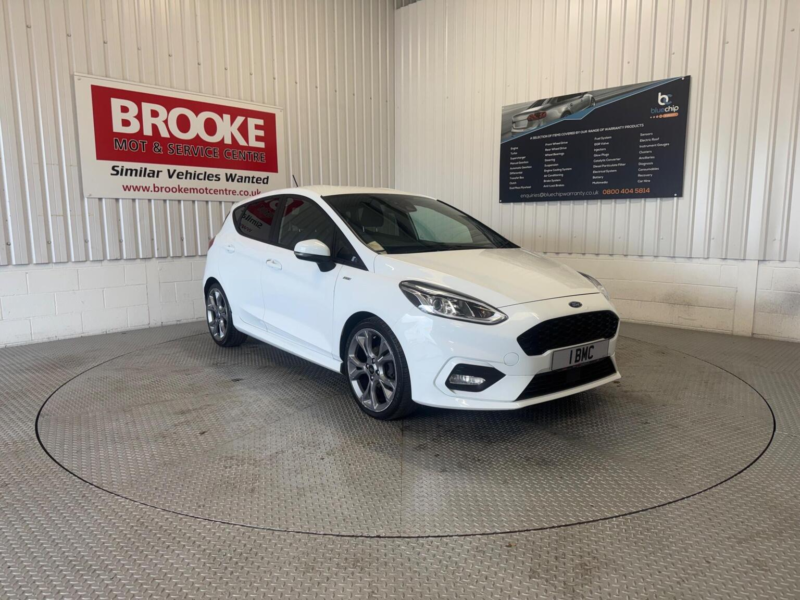 2019 Ford Fiesta 1.0t Ecoboost St-Line Euro 6 (s/s) 5dr in White — image 1