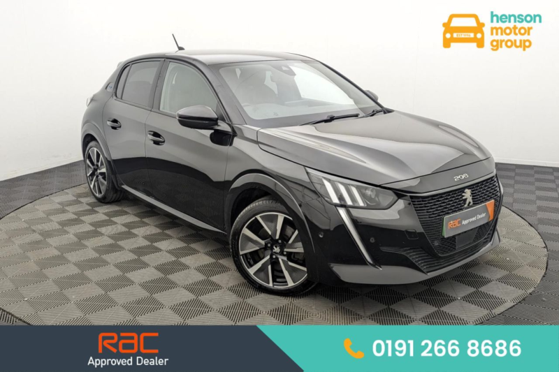 2022 Peugeot E-208 50kwh Gt Hatchback 5dr Electric Auto (7kw Charger) (136 Ps) in Black — image 1