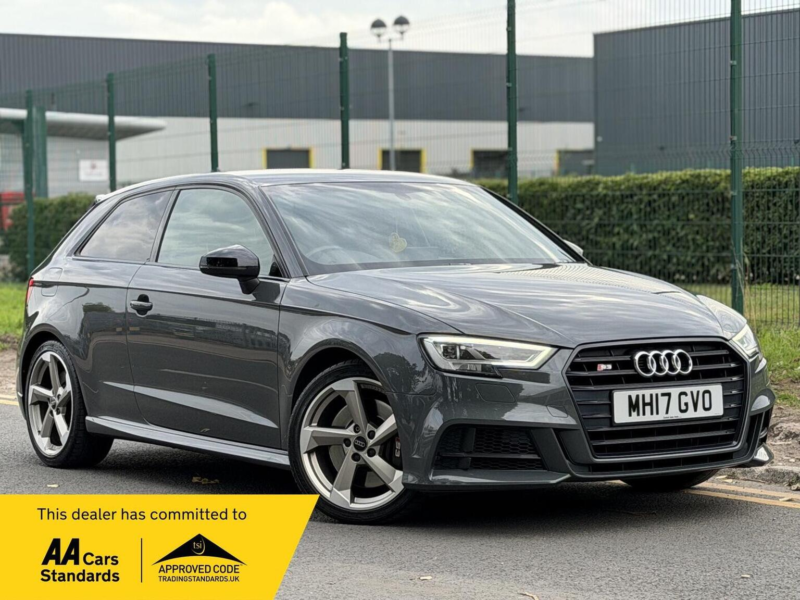 2017 Audi S3 2.0 Tfsi Black Edition S Tronic Quattro Euro 6 (s/s) 3dr in Grey — image 1
