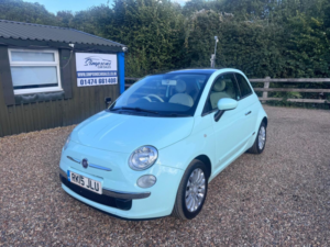 2015 Fiat 500 1.2 Lounge Euro 6 (s/s) 3dr in Green — image 4