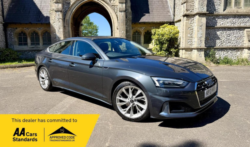 2021 Audi A5 2.0 Tdi 35 Sport Sportback S Tronic Euro 6 (s/s) 5dr in Grey — image 1