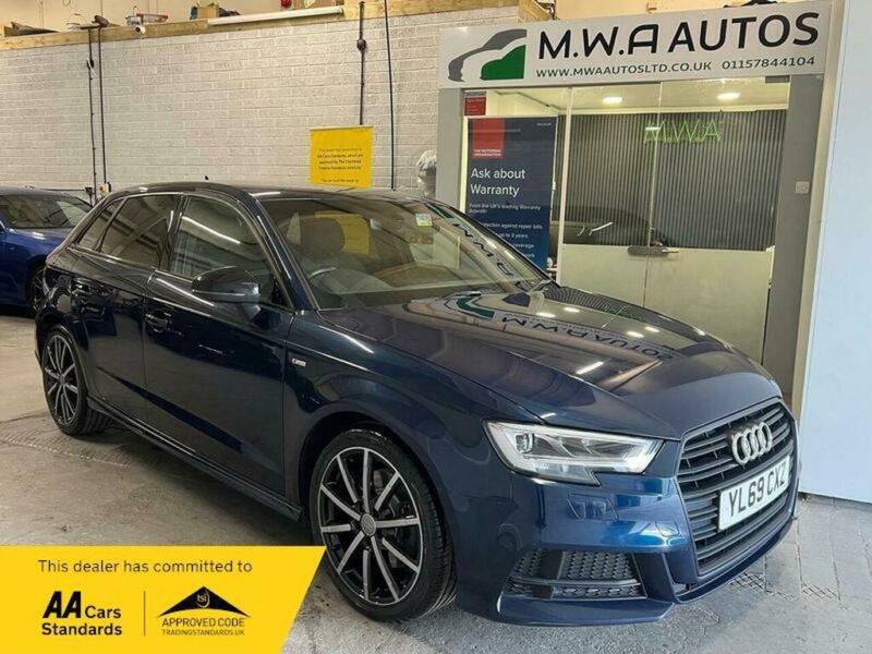 2020 Audi A3 2.0 Tdi 35 Black Edition Sportback 5dr Diesel S Tronic Euro 6 (s/s) (150 Ps) in Blue — image 1