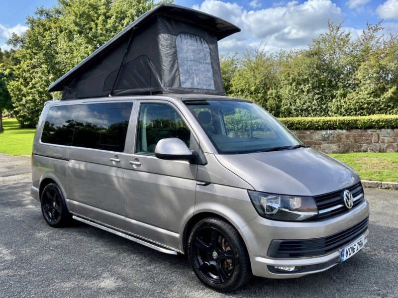 2016 Volkswagen Transporter T6 2.0 Tdi Highline 150 Day Van / Camper Swb 4 Berth in Beige — image 1