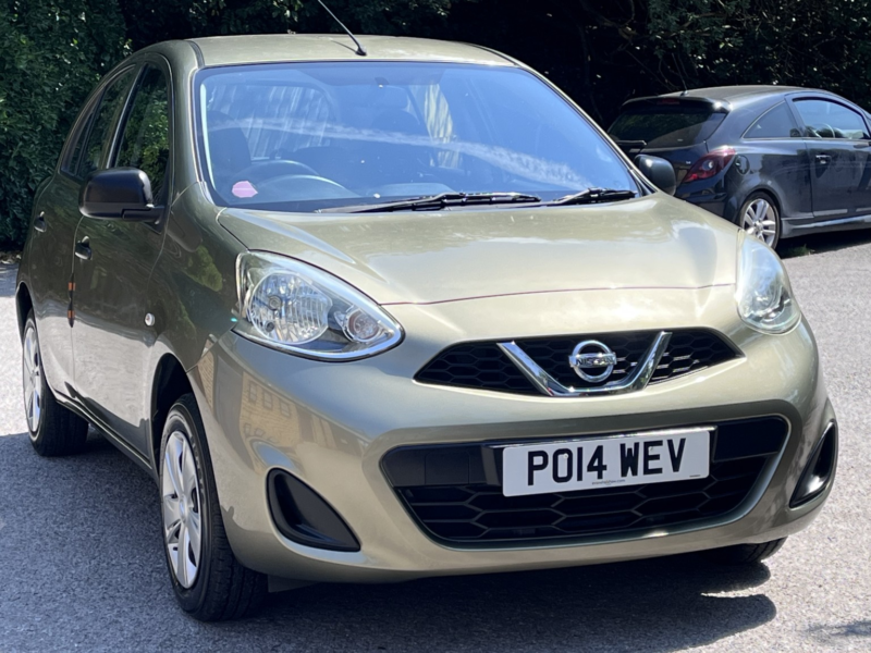 2014 Nissan Micra 1.2 Visia Hatchback 5dr Petrol Manual Euro 5 (80 Ps)+£35 Road Tax+ in Green — image 1