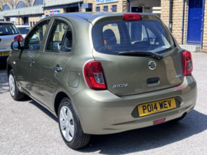 2014 Nissan Micra 1.2 Visia Hatchback 5dr Petrol Manual Euro 5 (80 Ps)+£35 Road Tax+ in Green — image 3