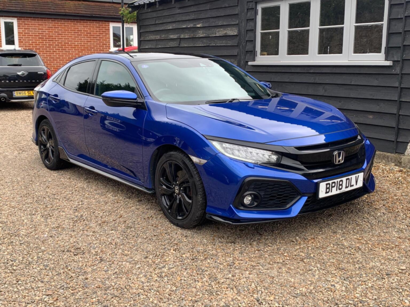 2018 Honda Civic 1.5 Vtec Turbo Gpf Sport Plus CVT Euro 6 (s/s) 5dr in Blue — image 1